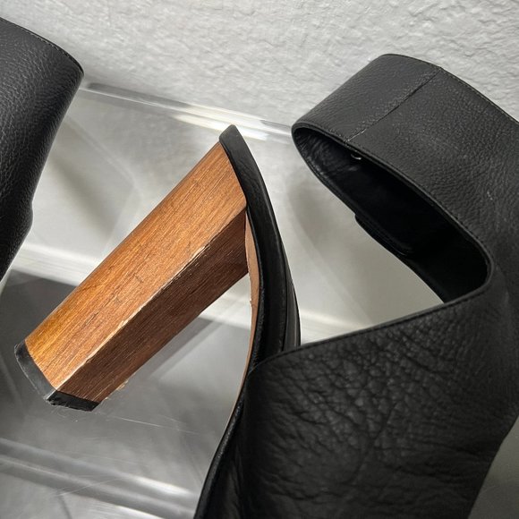 Vince Addie Open-toe Bootie Block Heel Sandals Black - Picture 7 of 14